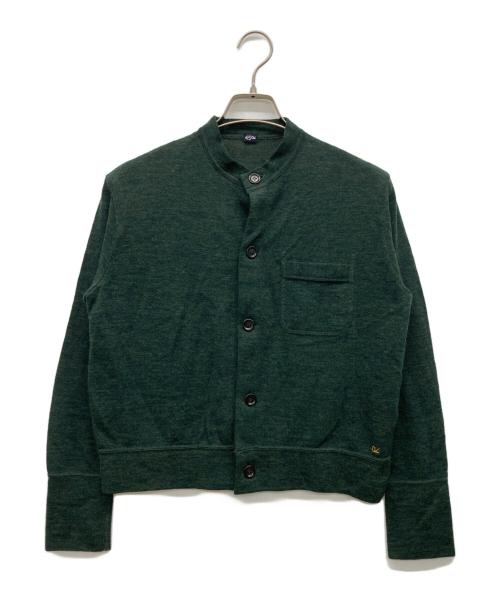 45R（フォーティファイブ・アール）45R (フォーティファイブ・アール) カメリヤニットソーのカーディガン グリーン サイズ:2の古着・服飾アイテム