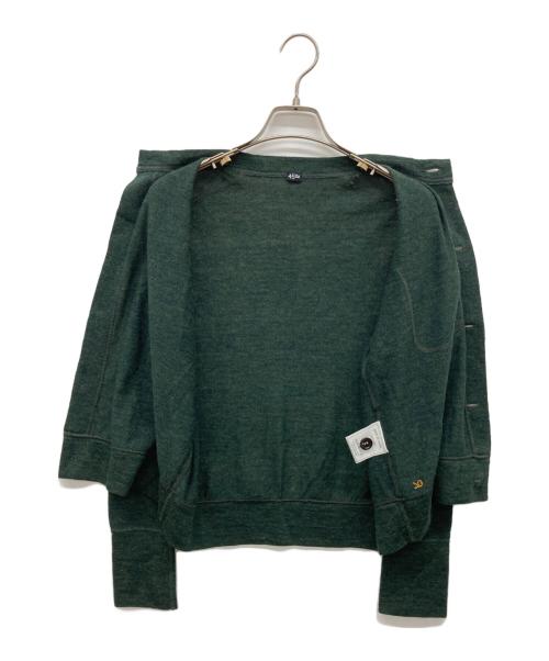 45R（フォーティファイブ・アール）45R (フォーティファイブ・アール) カメリヤニットソーのカーディガン グリーン サイズ:2の古着・服飾アイテム