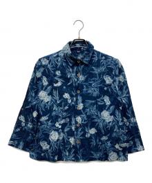 45R（フォーティファイブ・アール）の古着「度甘平ホウセンカプリントの四角シャツ」｜ネイビー