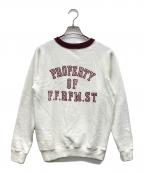 45Rフォーティファイブ・アール）の古着「プロパティロゴプリント裏毛の908スウェット」｜ホワイト