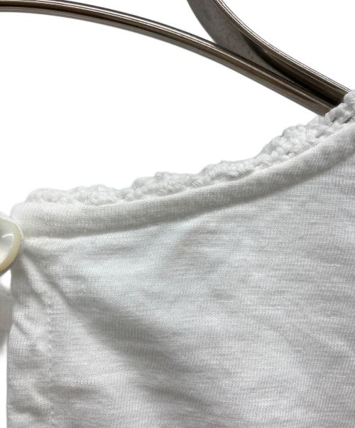 45R（フォーティファイブ・アール）45R (フォーティファイブ・アール) 度詰天竺のレースTシャツ ホワイト サイズ:2の古着・服飾アイテム