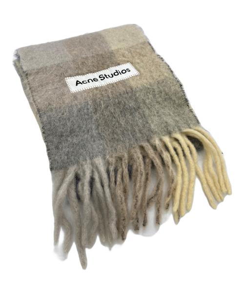 Acne Jeans（アクネジーンズ）Acne Jeans (アクネジーンズ) モヘアチェックスカーフ グレー サイズ:250×28cmの古着・服飾アイテム