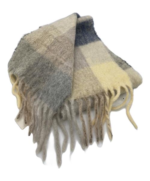 Acne Jeans（アクネジーンズ）Acne Jeans (アクネジーンズ) モヘアチェックスカーフ グレー サイズ:250×28cmの古着・服飾アイテム