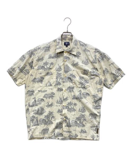 stussy（ステューシー）stussy (ステューシー) 半袖シャツ ベージュ サイズ:Sの古着・服飾アイテム