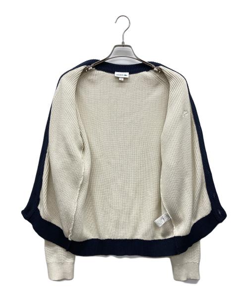 LACOSTE（ラコステ）LACOSTE (ラコステ) ハイブリッドワッフルニットカーディガン アイボリー サイズ:US Sの古着・服飾アイテム