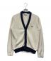 LACOSTE（ラコステ）の古着「ハイブリッドワッフルニットカーディガン」｜アイボリー