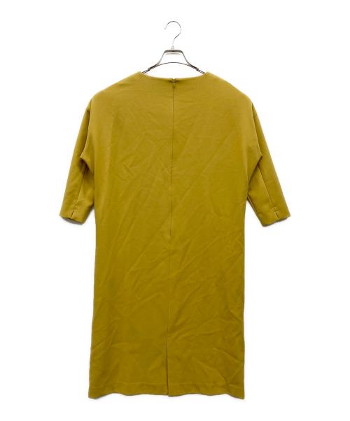SOEJU（ソージュ）SOEJU (ソージュ) ウールライク9分袖ワンピース イエロー サイズ:Sの古着・服飾アイテム