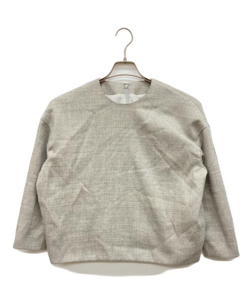 SOEJ（ソージュ）SOEJ (ソージュ) ブライトウールコクーンブラウス グレー サイズ:Mの古着・服飾アイテム