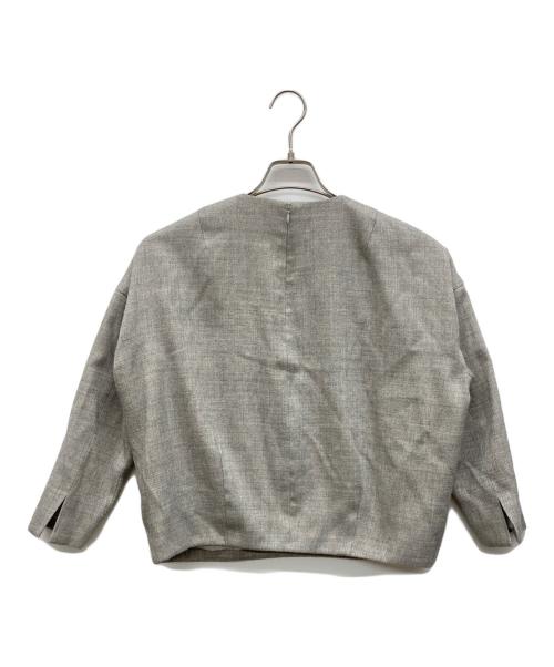 SOEJ（ソージュ）SOEJ (ソージュ) ブライトウールコクーンブラウス グレー サイズ:Mの古着・服飾アイテム