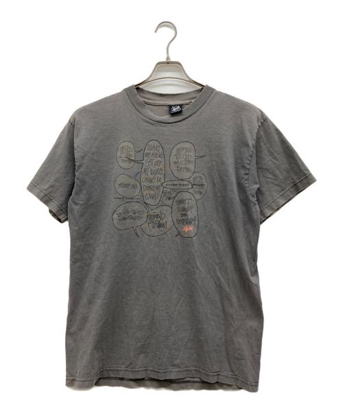 stussy（ステューシー）stussy (ステューシー) プリントTシャツ グレー サイズ:Lの古着・服飾アイテム