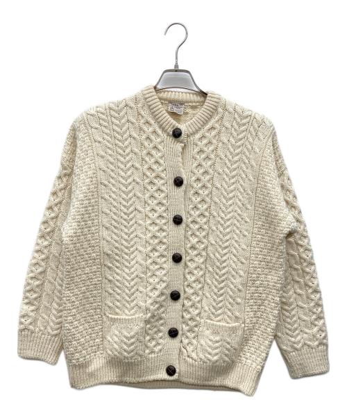 INVERALLAN（インバーアラン）INVERALLAN (インバーアラン) ケーブルニットカーディガン アイボリー サイズ:Lの古着・服飾アイテム