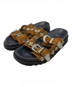 TOGA PULLAトーガ プルラ）の古着「デコレーションサンダル」｜ブラック