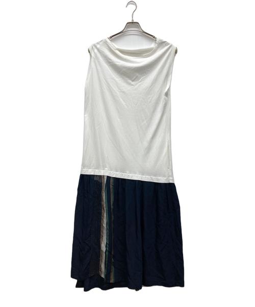 Y's（ワイズ）Y's (ワイズ) ノースリーブ切替ワンピース ホワイト サイズ:1の古着・服飾アイテム