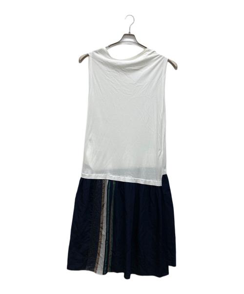 Y's（ワイズ）Y's (ワイズ) ノースリーブ切替ワンピース ホワイト サイズ:1の古着・服飾アイテム