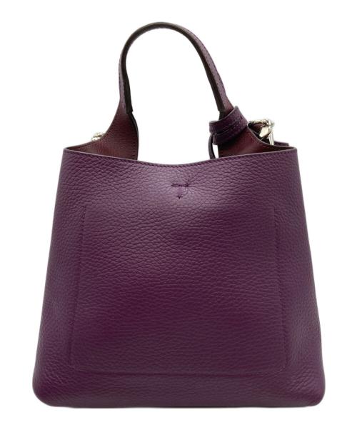 TOD'S（トッズ）TOD'S (トッズ) Tタイムレス レザーバッグ パープルの古着・服飾アイテム