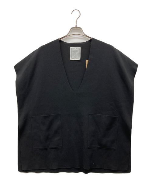 BEARDSLEY（ビアズリー）BEARDSLEY (ビアズリー) Vネックニットベスト ブラック サイズ:F 未使用品の古着・服飾アイテム