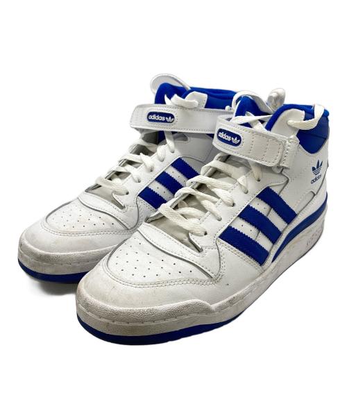 adidas（アディダス）adidas (アディダス) FORUM MID WHITE ROYAL ホワイト×ブルー サイズ:US9の古着・服飾アイテム