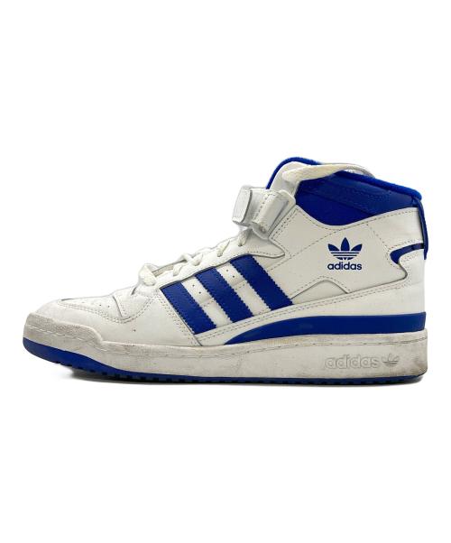 adidas（アディダス）adidas (アディダス) FORUM MID WHITE ROYAL ホワイト×ブルー サイズ:US9の古着・服飾アイテム
