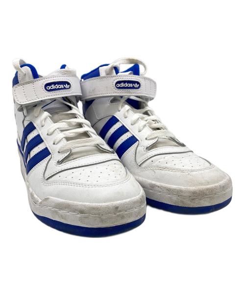adidas（アディダス）adidas (アディダス) FORUM MID WHITE ROYAL ホワイト×ブルー サイズ:US9の古着・服飾アイテム