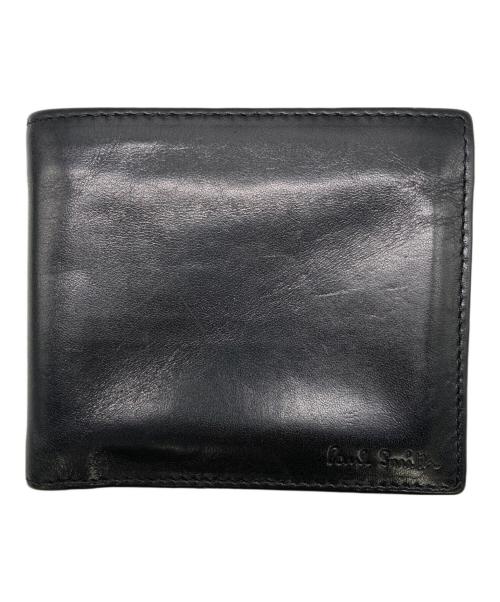 PAUL SMITH（ポールスミス）Paul Smith (ポールスミス) マルチストライプ2つ折り財布 ブラックの古着・服飾アイテム