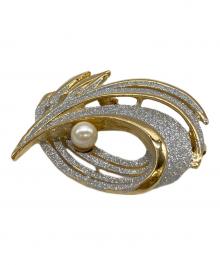 MIKIMOTO（ミキモト）の古着「パール付きブローチ」｜ゴールド