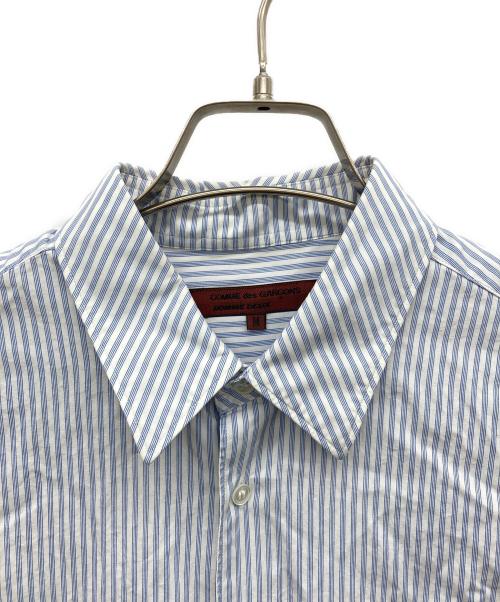 COMME des GARCONS HOMME DEUX（コムデギャルソン オム ドゥ）COMME des GARCONS HOMME DEUX (コムデギャルソン オム ドゥ) ストライプシャツ ホワイト サイズ:Mの古着・服飾アイテム