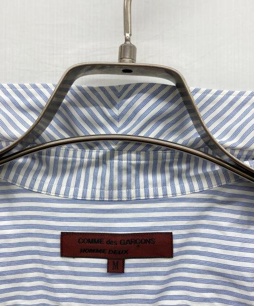 COMME des GARCONS HOMME DEUX（コムデギャルソン オム ドゥ）COMME des GARCONS HOMME DEUX (コムデギャルソン オム ドゥ) ストライプシャツ ホワイト サイズ:Mの古着・服飾アイテム