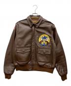 Aero LEATHERエアロレザー）の古着「A-2フライトジャケット」｜ブラウン