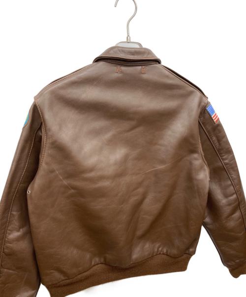 Aero LEATHER（エアロレザー）Aero LEATHER (エアロレザー) A-2フライトジャケット ブラウン サイズ:40の古着・服飾アイテム