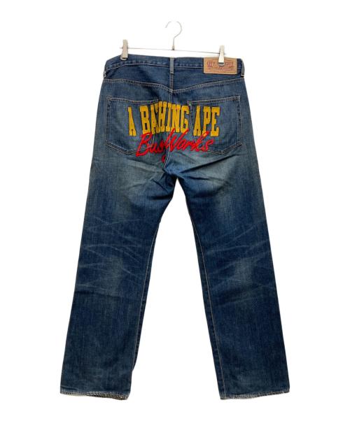 A BATHING APE（ア ベイシング エイプ）A BATHING APE (ア ベイシング エイプ) デニムパンツ インディゴ サイズ:Lの古着・服飾アイテム