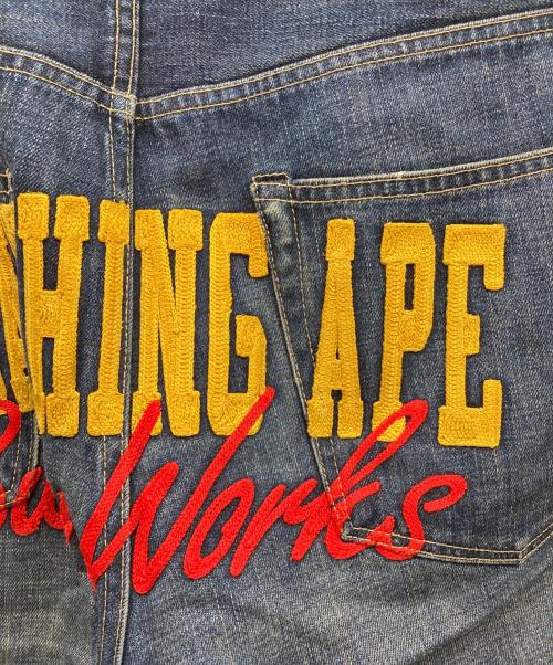 A BATHING APE（ア ベイシング エイプ）A BATHING APE (ア ベイシング エイプ) デニムパンツ インディゴ サイズ:Lの古着・服飾アイテム