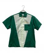NATNASTナットナスト）の古着「ボーリングシャツ」｜グリーン