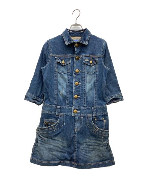 BURBERRY BLUE LABEL（バーバリー ブルー レーベル）BURBERRY BLUE LABEL (バーバリーロンドンブルーレーベル) デニムワンピース インディゴ サイズ:38の古着・服飾アイテム
