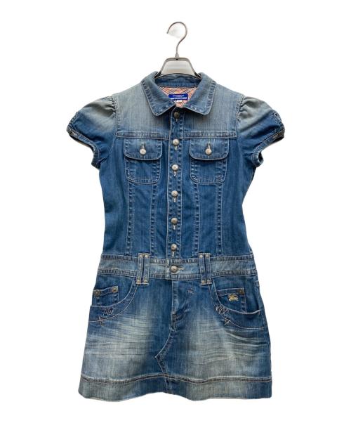 BURBERRY BLUE LABEL（バーバリー ブルー レーベル）BURBERRY BLUE LABEL (バーバリーロンドンブルーレーベル) デニムワンピース インディゴ サイズ:38の古着・服飾アイテム