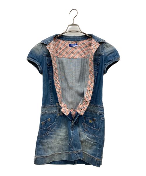 BURBERRY BLUE LABEL（バーバリー ブルー レーベル）BURBERRY BLUE LABEL (バーバリーロンドンブルーレーベル) デニムワンピース インディゴ サイズ:38の古着・服飾アイテム