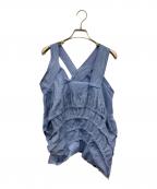 Y'sワイズ）の古着「デザインブラウス」｜ネイビー