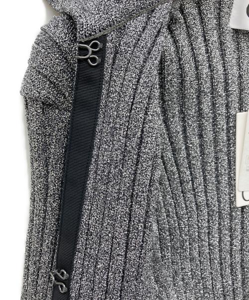 CODE A（コードエー）CODE A (コードエー) lame knit cardigan シルバー サイズ:FREEの古着・服飾アイテム