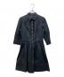 BURBERRY BLUE LABEL（バーバリーロンドンブルーレーベル）の古着「金ボタン長袖ワンピース」｜ブラック