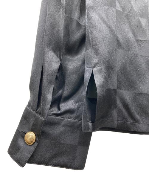 Saint Laurent Paris（サンローランパリ）Saint Laurent Paris (サンローランパリ) ダブルボタンシルクシャツ ブラック サイズ:36 170/88Aの古着・服飾アイテム