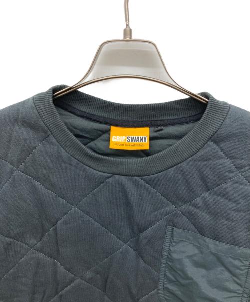 GRIP SWANY（グリップスワニー）GRIP SWANY (グリップスワニー) キルティングスウェット ブラック サイズ:XLの古着・服飾アイテム