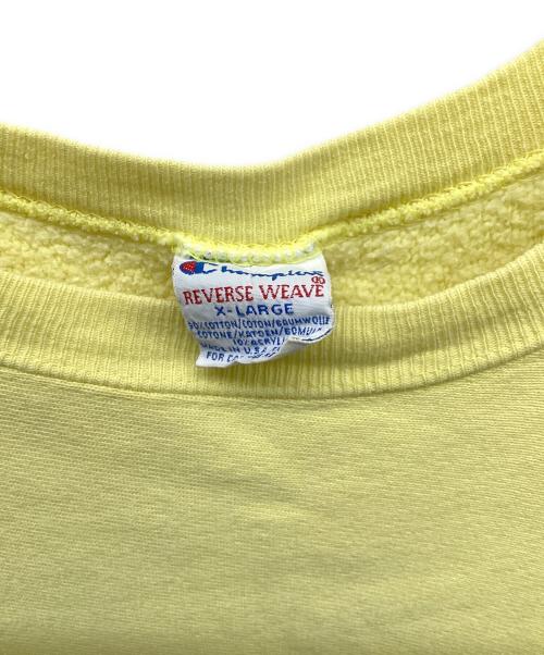 Champion REVERSE WEAVE（チャンピオン リバース ウィーブ）Champion REVERSE WEAVE (チャンピオン リバース ウィーブ) スウェット イエロー サイズ:X-LARGEの古着・服飾アイテム