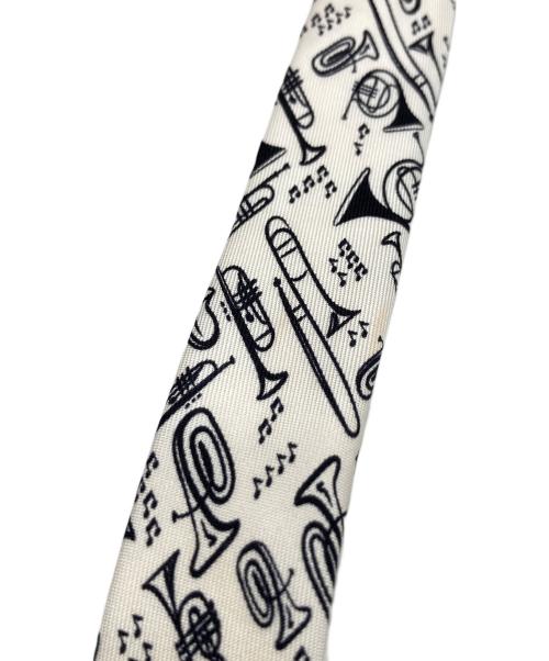DOLCE & GABBANA（ドルチェ＆ガッバーナ）DOLCE & GABBANA (ドルチェ＆ガッバーナ) 楽器柄ナロータイ ホワイト サイズ:なしの古着・服飾アイテム