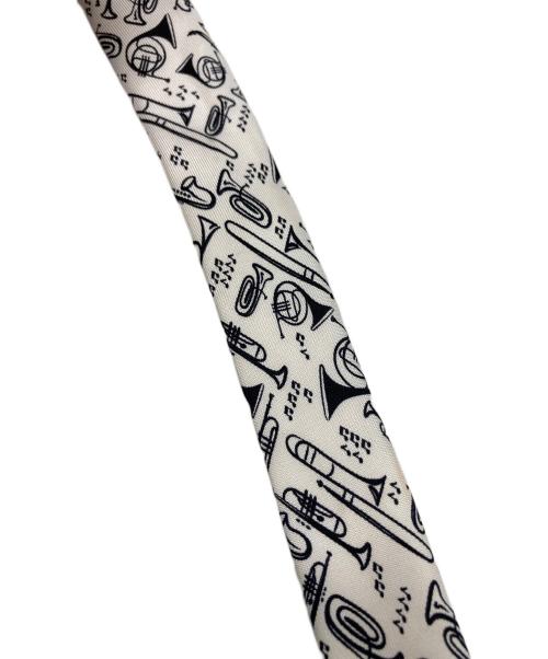DOLCE & GABBANA（ドルチェ＆ガッバーナ）DOLCE & GABBANA (ドルチェ＆ガッバーナ) 楽器柄ナロータイ ホワイト サイズ:なしの古着・服飾アイテム