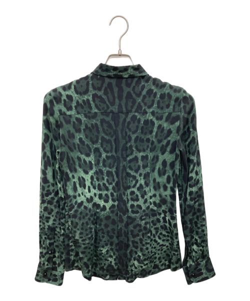 DOLCE & GABBANA（ドルチェ＆ガッバーナ）DOLCE & GABBANA (ドルチェ＆ガッバーナ) シルクシャツ グリーン サイズ:38の古着・服飾アイテム