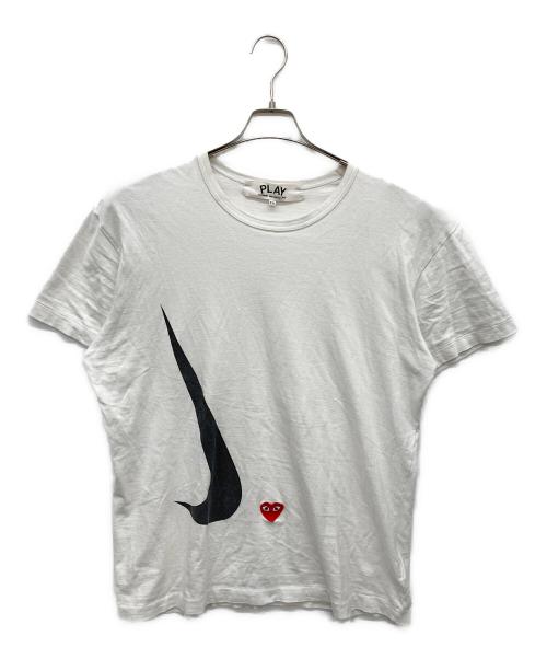 PLAY COMME des GARCONS（プレイコムデギャルソン）PLAY COMME des GARCONS (プレイコムデギャルソン) NIKE (ナイキ) 半袖Tシャツ ホワイト サイズ:XXLの古着・服飾アイテム