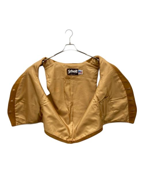 Schott（ショット）Schott (ショット) スウェードベスト ブラウン サイズ:Ｌの古着・服飾アイテム