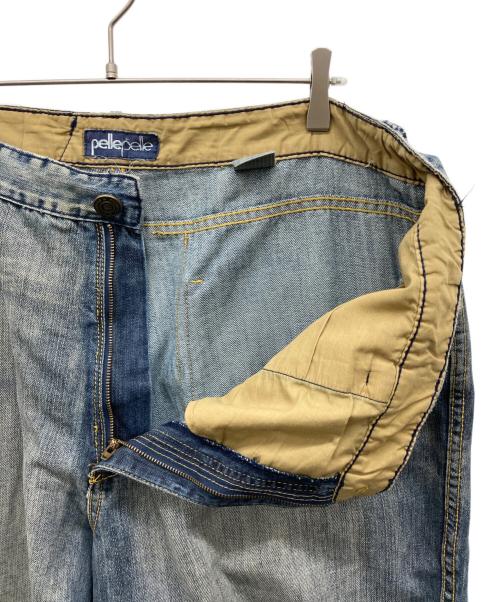 pellepelle（ペレペレ）pellepelle (ペレペレ) オーバーサイズデニムパンツ インディゴ サイズ:W44×L34の古着・服飾アイテム