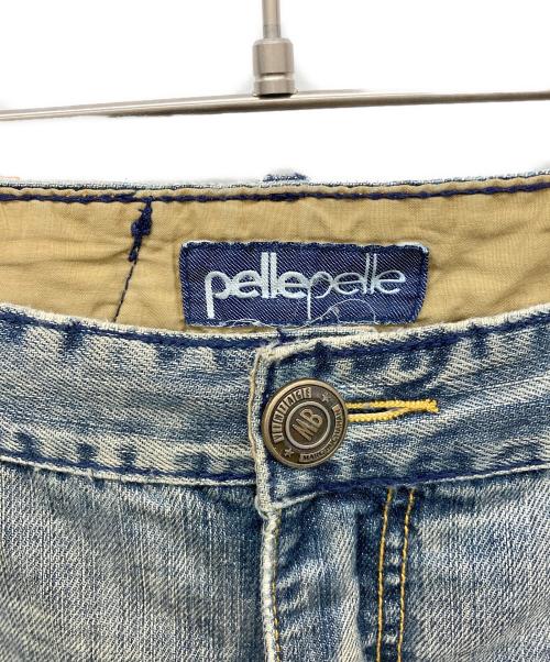 pellepelle（ペレペレ）pellepelle (ペレペレ) オーバーサイズデニムパンツ インディゴ サイズ:W44×L34の古着・服飾アイテム