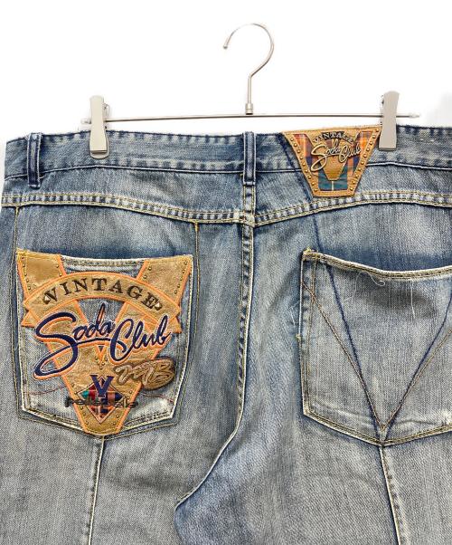 pellepelle（ペレペレ）pellepelle (ペレペレ) オーバーサイズデニムパンツ インディゴ サイズ:W44×L34の古着・服飾アイテム