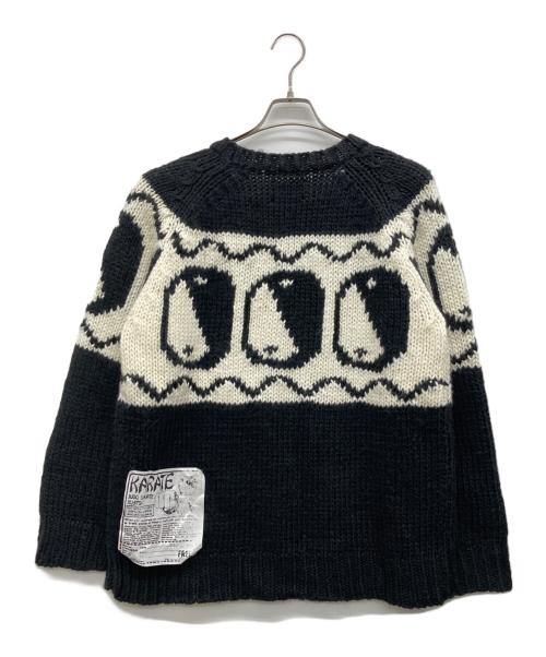 Black Weirdos（ブラック ウィドース）Black Weirdos (ブラック ウィドース) Yin-Yang Sweater ブラック サイズ:Lの古着・服飾アイテム